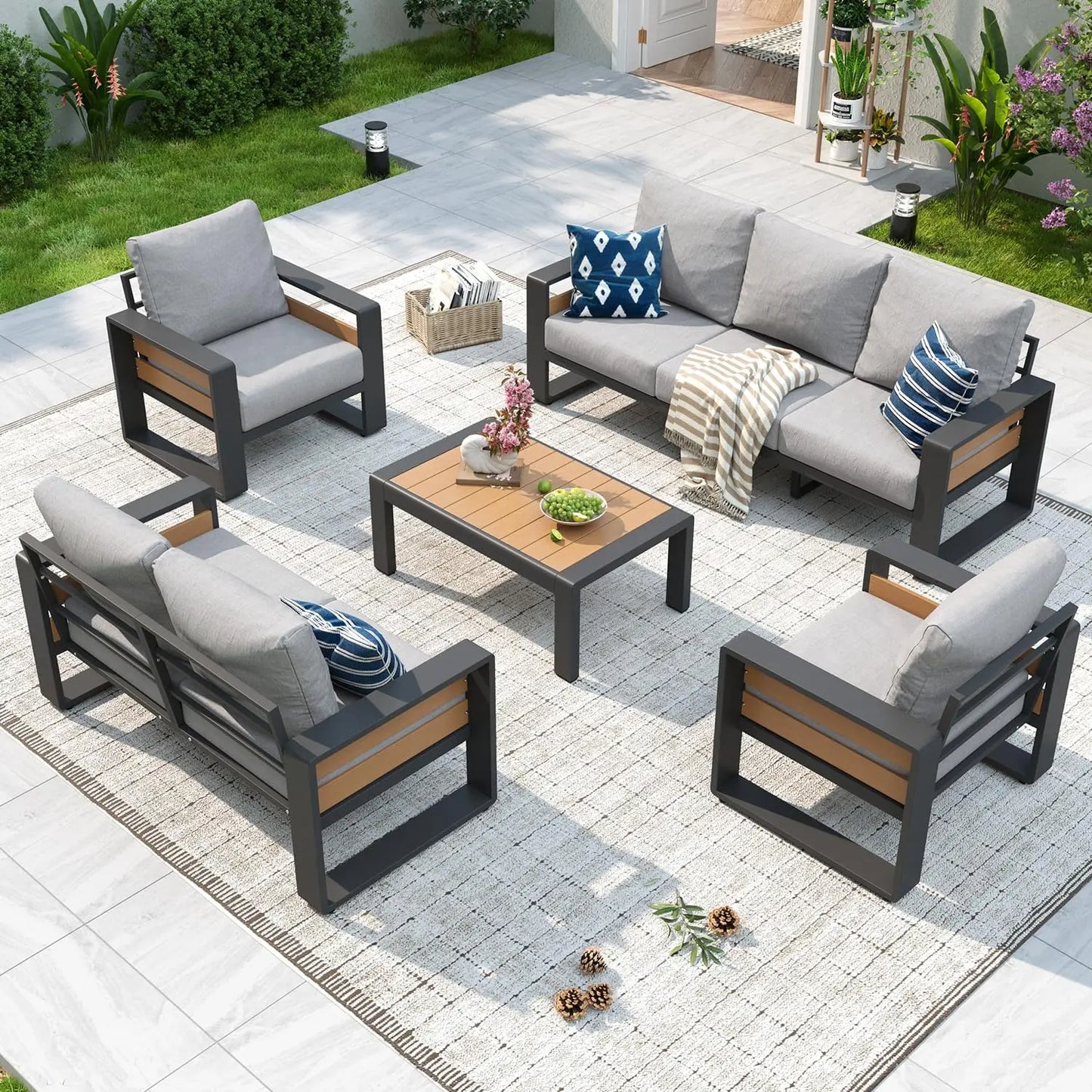 XIAOLANG Aluminum Outdoor Patio Furniture Set With Cushions