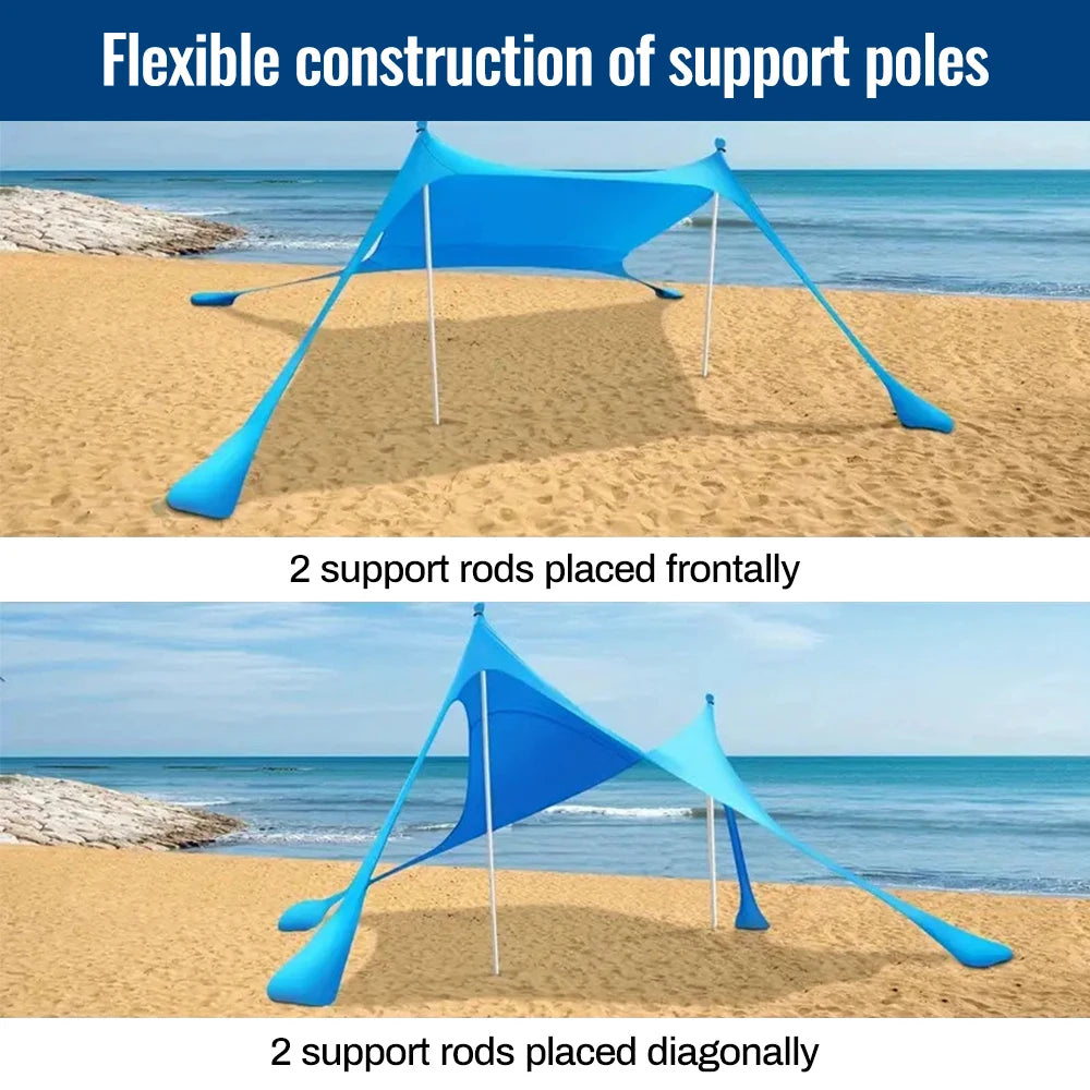 Portable Lycra Beach Canopy Tent UV Protection Sunshade Shelter