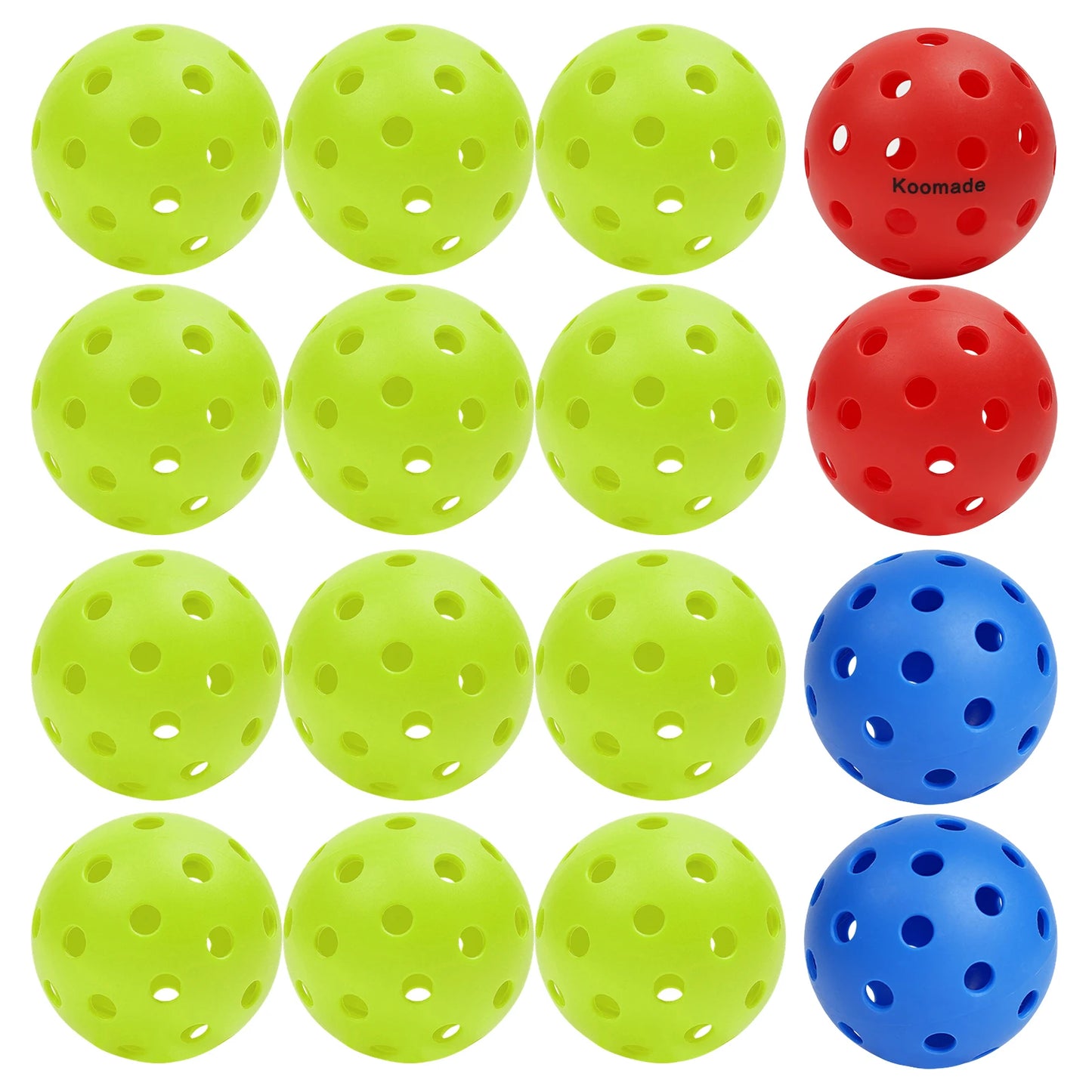 Outdoor Pickleballs 8 or 16 Pack USAPA Standard Training Balls