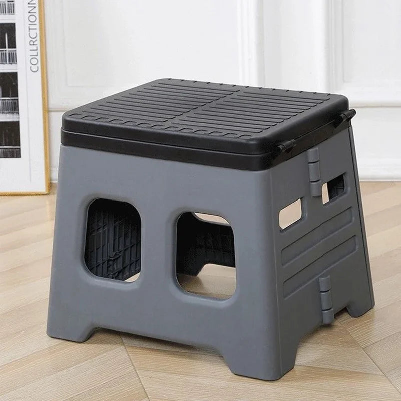 HOMEFISH Portable Folding Toilet With Lid For Outdoor Emergencies