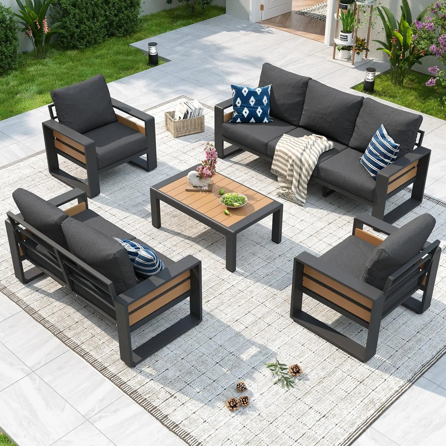 XIAOLANG Aluminum Outdoor Patio Furniture Set With Cushions