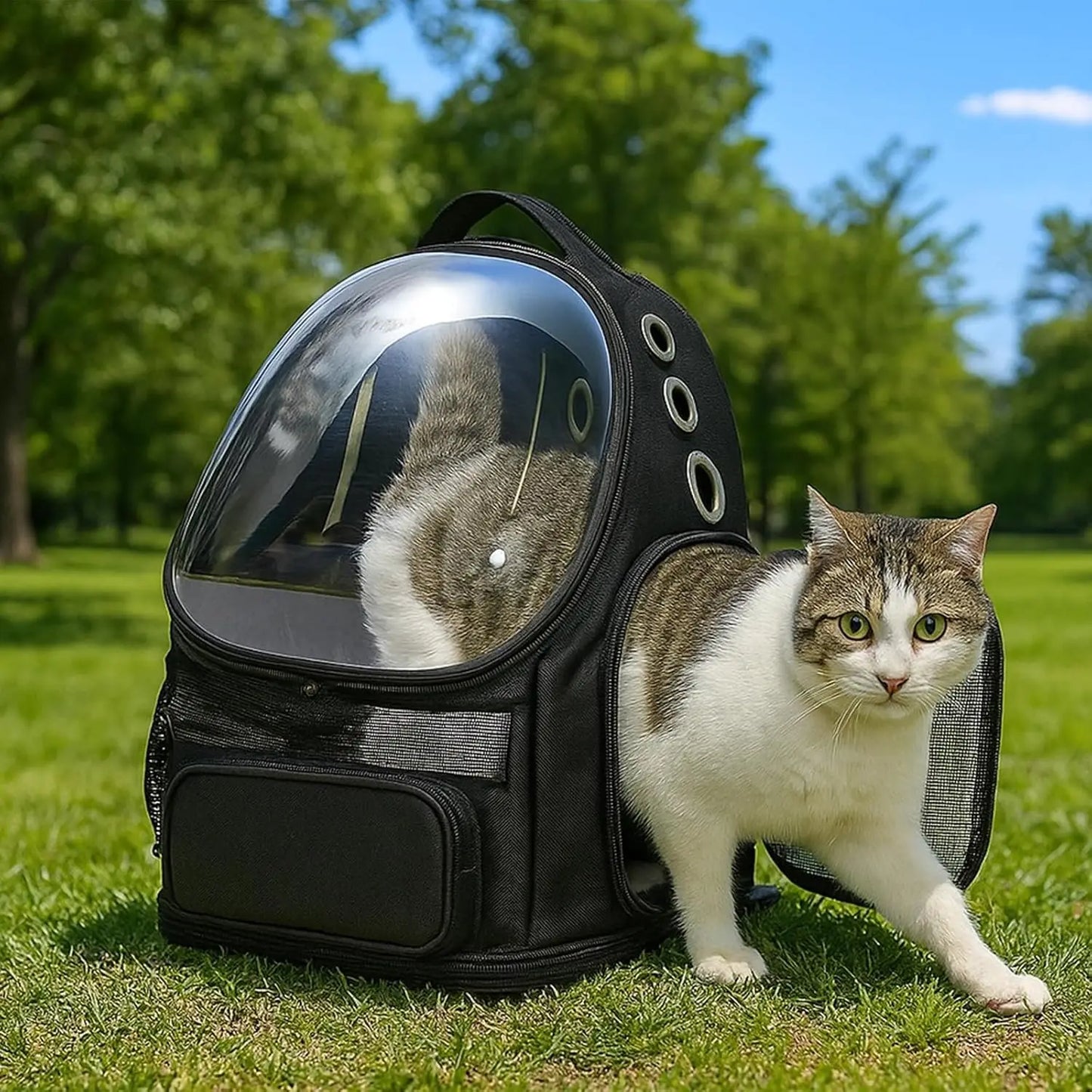 Collapsible Pet Carrier Backpack for Small Cats and Dogs