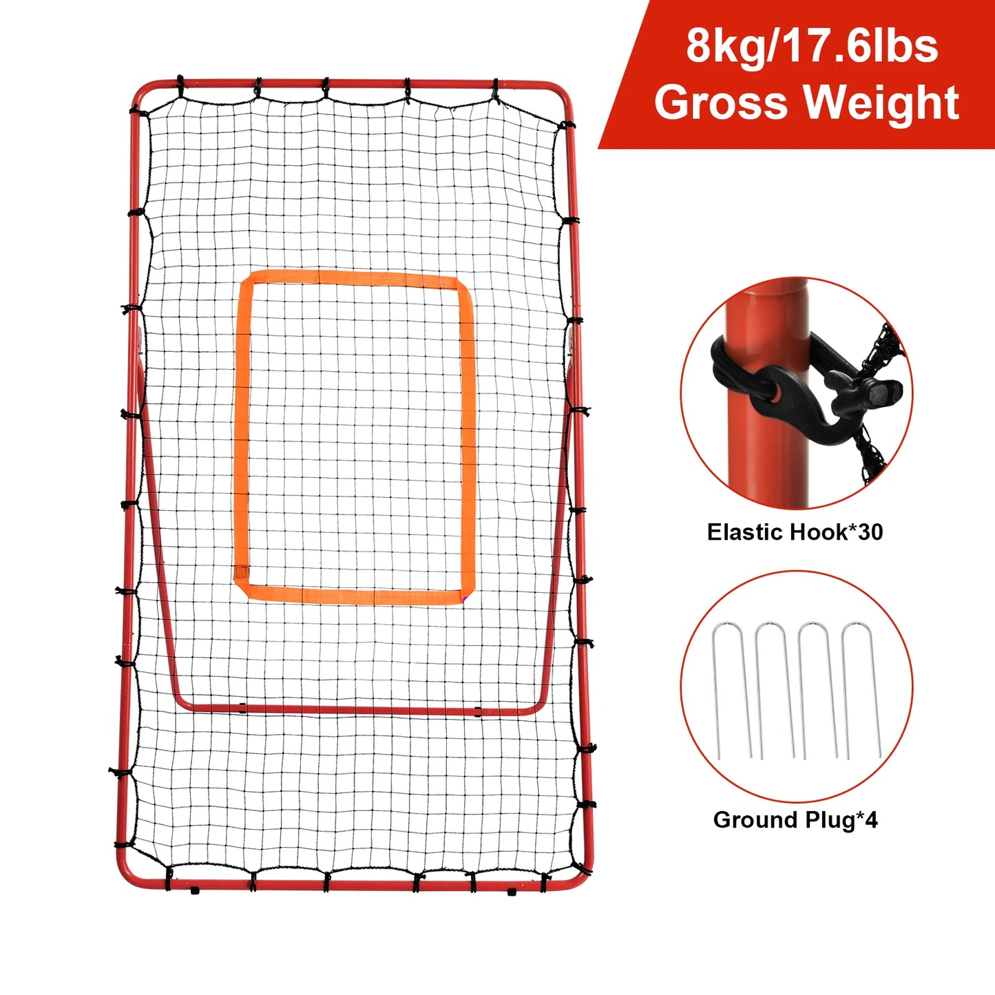 Adjustable Sports Rebounder Net For Volleyball Soccer Baseball Tennis Training