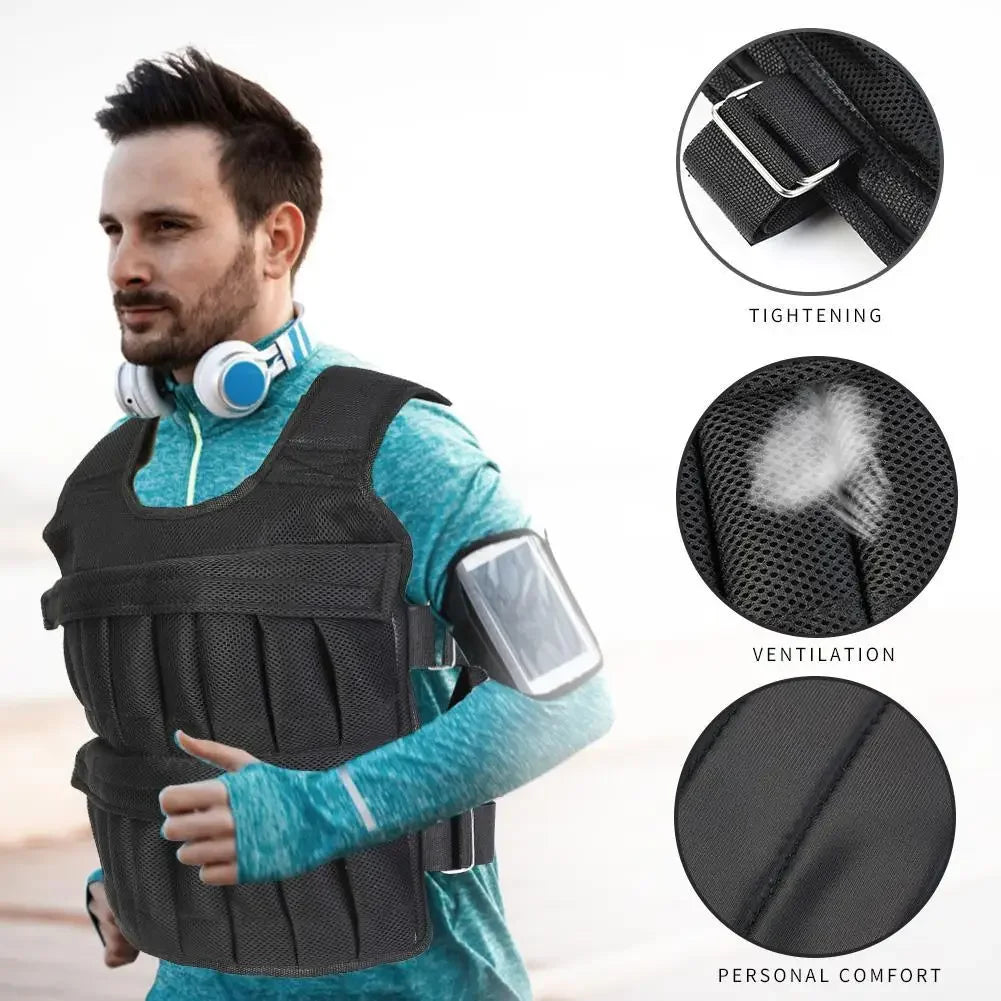 Adjustable Weighted Vest For Exercise And Cardio Training