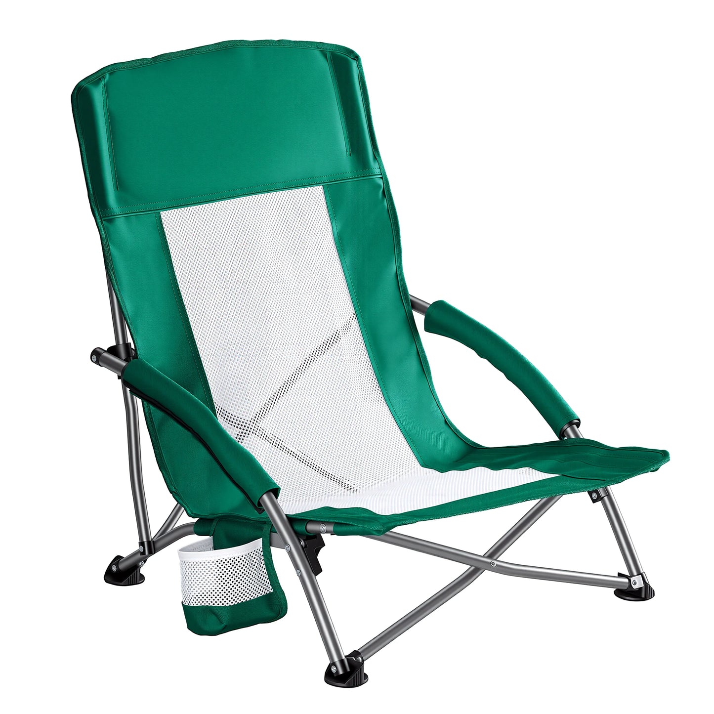 JHK Portable Lightweight Camping Beach Chair With Mesh Back