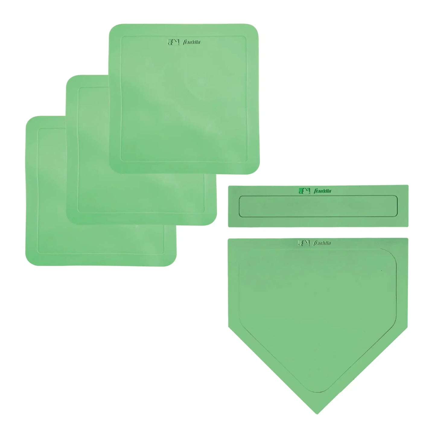 Baseball Kickball Base And Plate Set Throw Down Rubber Bases