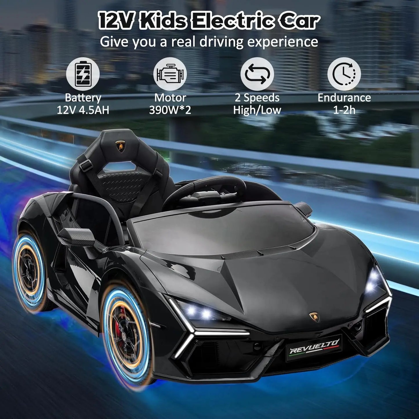HiMISS Ride On Car for Kids Electric Vehicle Bluetooth Music