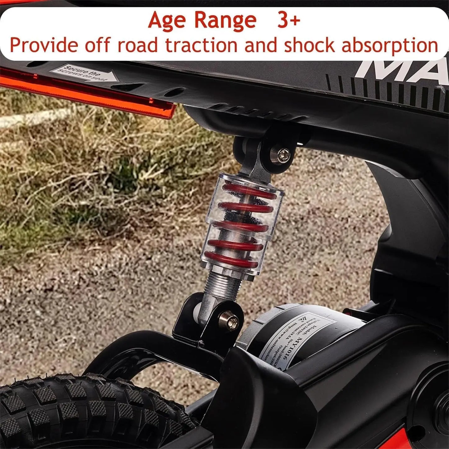 HiMISS Ride On Electric Motorcycle For Kids 2-Speed 24V 350W