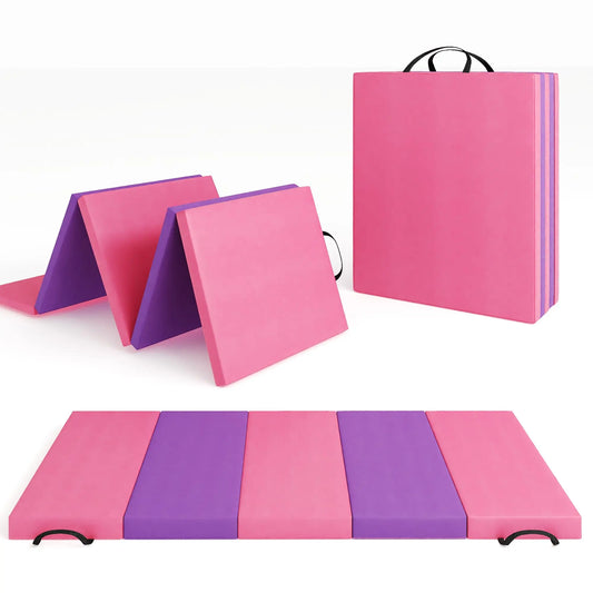 HiMISS 4-5 Fold Gymnastics Tumbling Mat For Yoga Pilates Aerobics