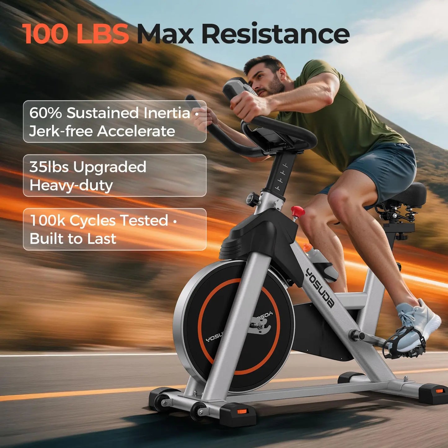 YOSUDA Indoor Cycling Bike With Exclusive App And Magnetic Resistance