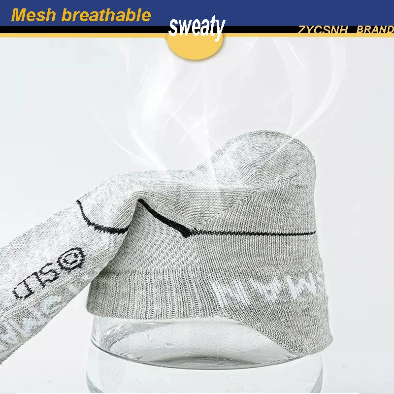 ZYCSNH Mens Breathable Cotton Ankle Socks Summer Sports