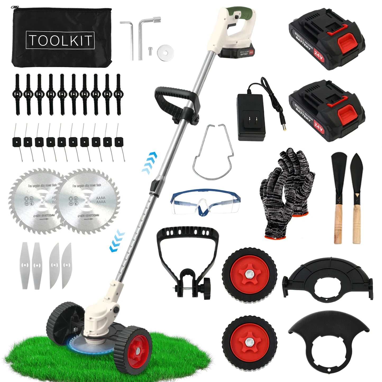 21V Cordless Grass Trimmer 3in1 With Batteries And Charger