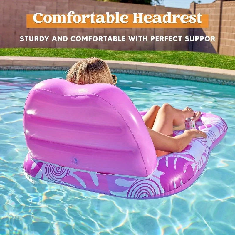 Joyfy Inflatable Pool Float Lounger for Summer Water Party