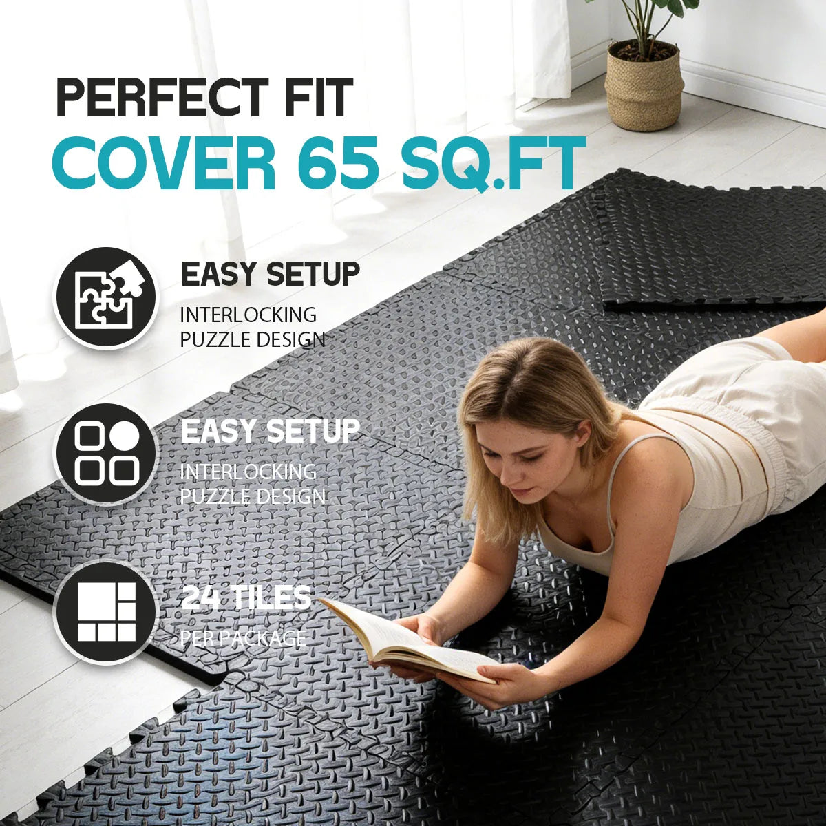 Eva Interlocking Puzzle Exercise Foam Mat For Home Gym