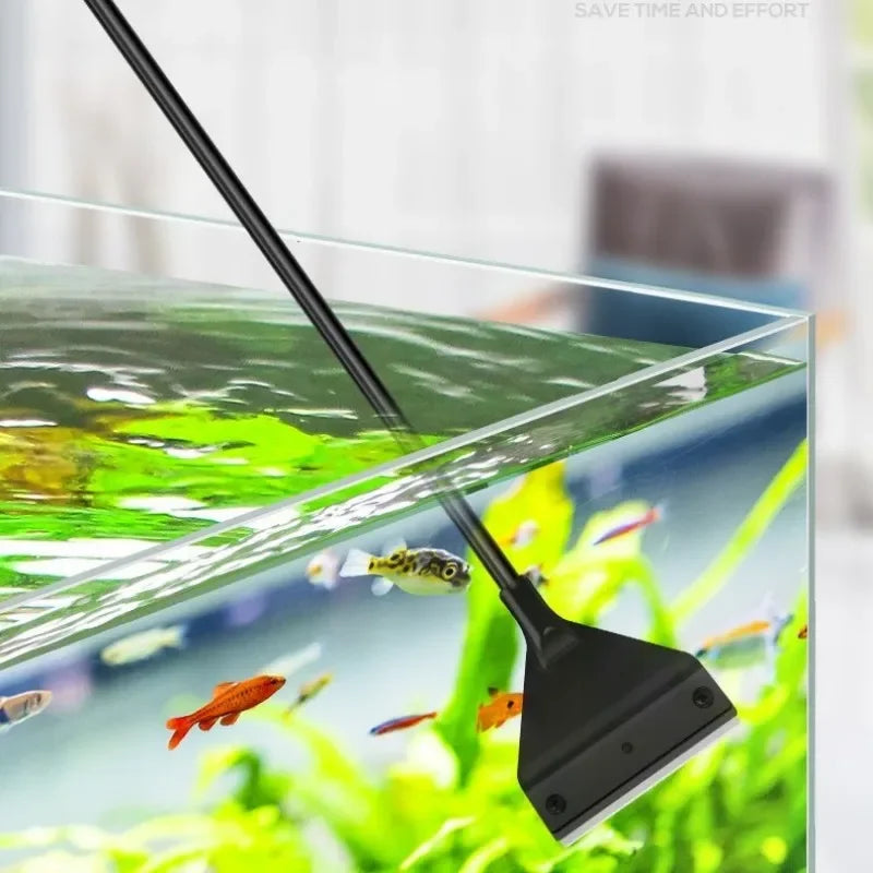 Fish Tank Cleaning Tool Dual-Use Glass Algae Scraper For Aquarium