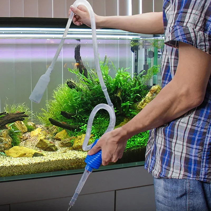 Aquarium Siphon Vacuum Cleaner Pump Semi Automatic Water Change System