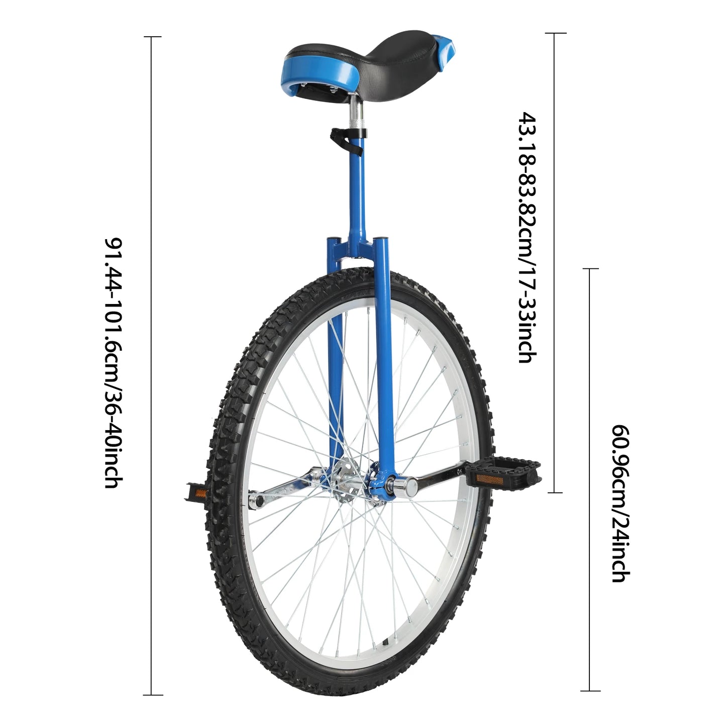 Adjustable Unicycle Manganese Steel Frame for Balance Training