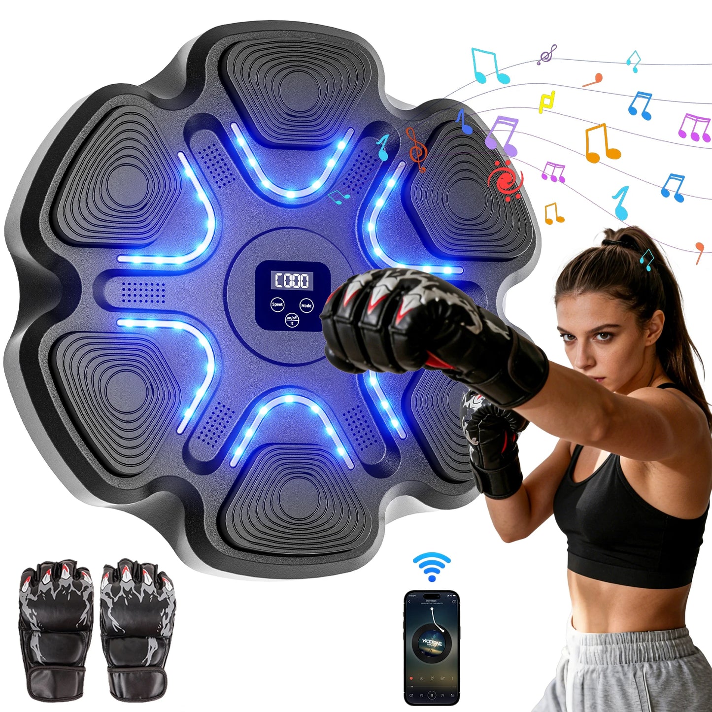 Music Boxing Machine Bluetooth Training Equipment For Home Office