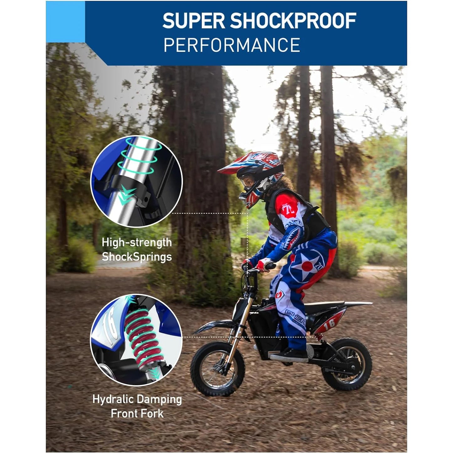 Hiboy Electric Kids Dirt Bike 36V 300W Three Speed