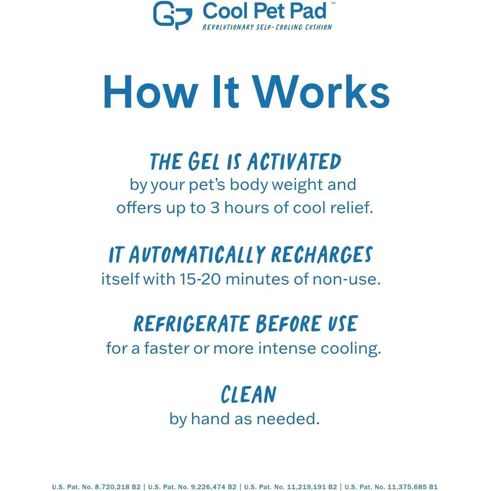 Cool Pet Pad NonToxicGel Cooling Bed For Dogs And Cats