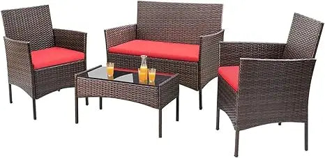 Outdoor Patio Furniture Sets Rattan Chair Wicker Set for Garden