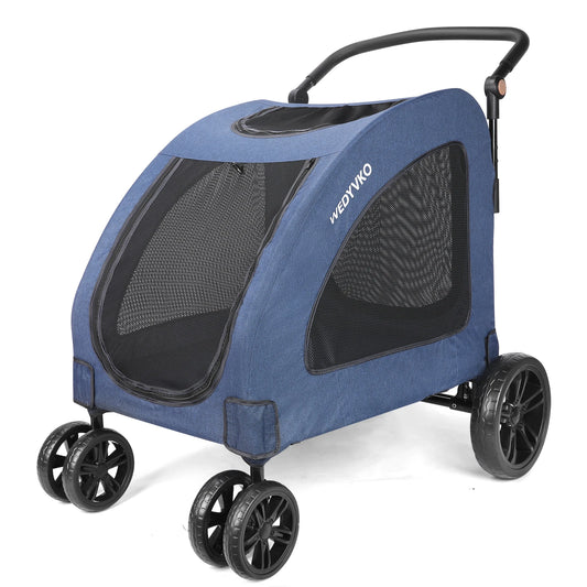 Heavy Duty Dog Stroller For Large Dogs Foldable 360 Wheels