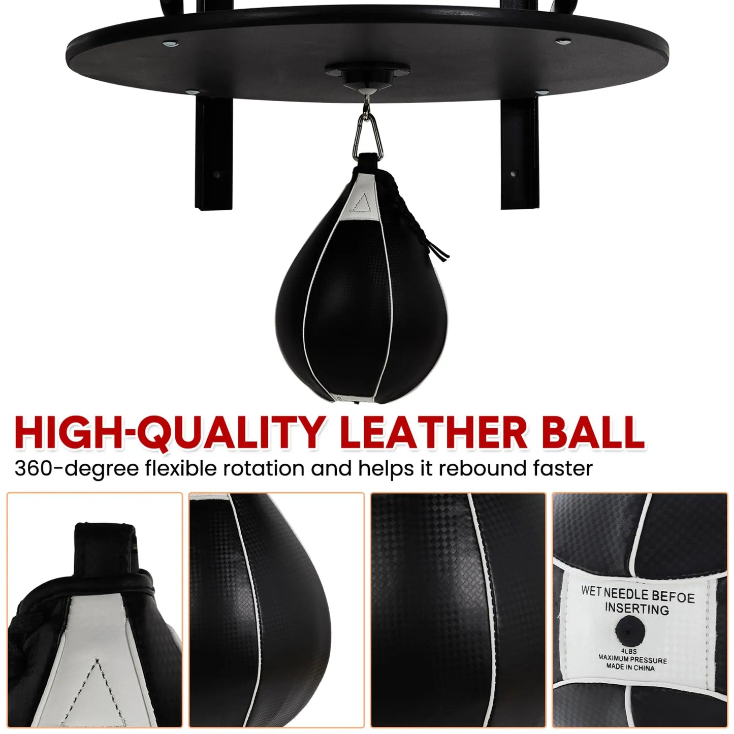 HiMISS Adjustable Speed Bag Platform With 360 Swivel Wall Mount