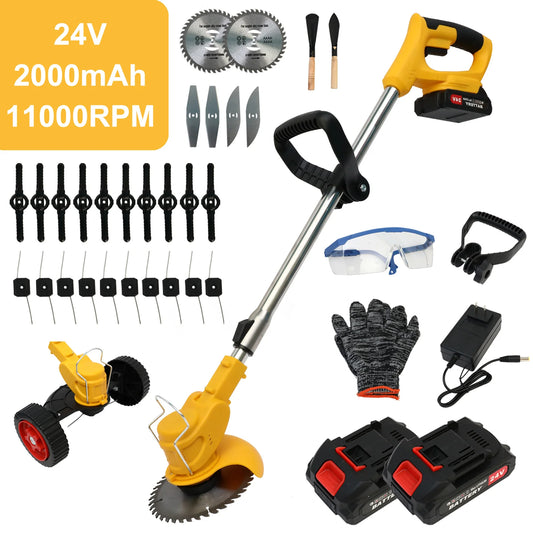 21V Cordless Grass Trimmer 3in1 With Batteries And Charger