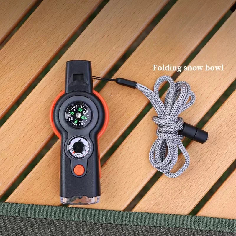 7-In-1 Outdoor Survival Whistle For Hiking And Travel