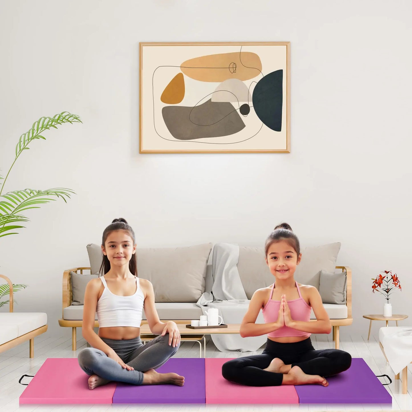 HiMISS 4-5 Fold Gymnastics Tumbling Mat For Yoga Pilates Aerobics