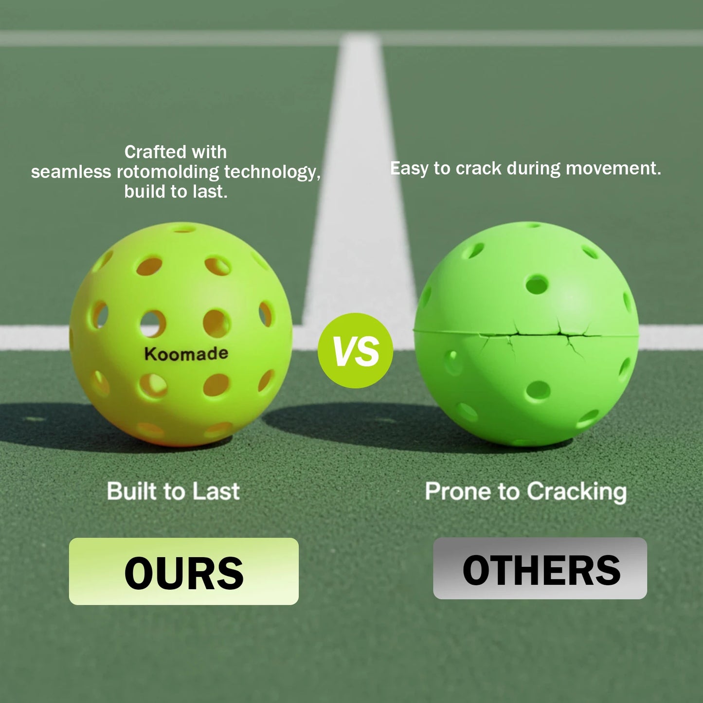 Outdoor Pickleballs 8 or 16 Pack USAPA Standard Training Balls