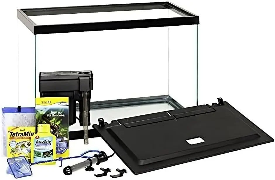 Aquarium Kit With LED Lighting And Decor Fish Tank Setup