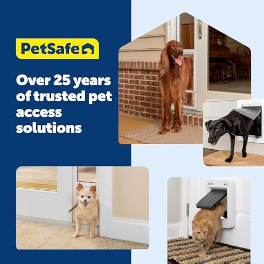 Electronic Pet Door With Collar Sensor For Cats And Dogs