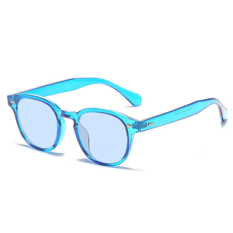 JNPCXI Retro Round Sunglasses UV400 Rivet Style