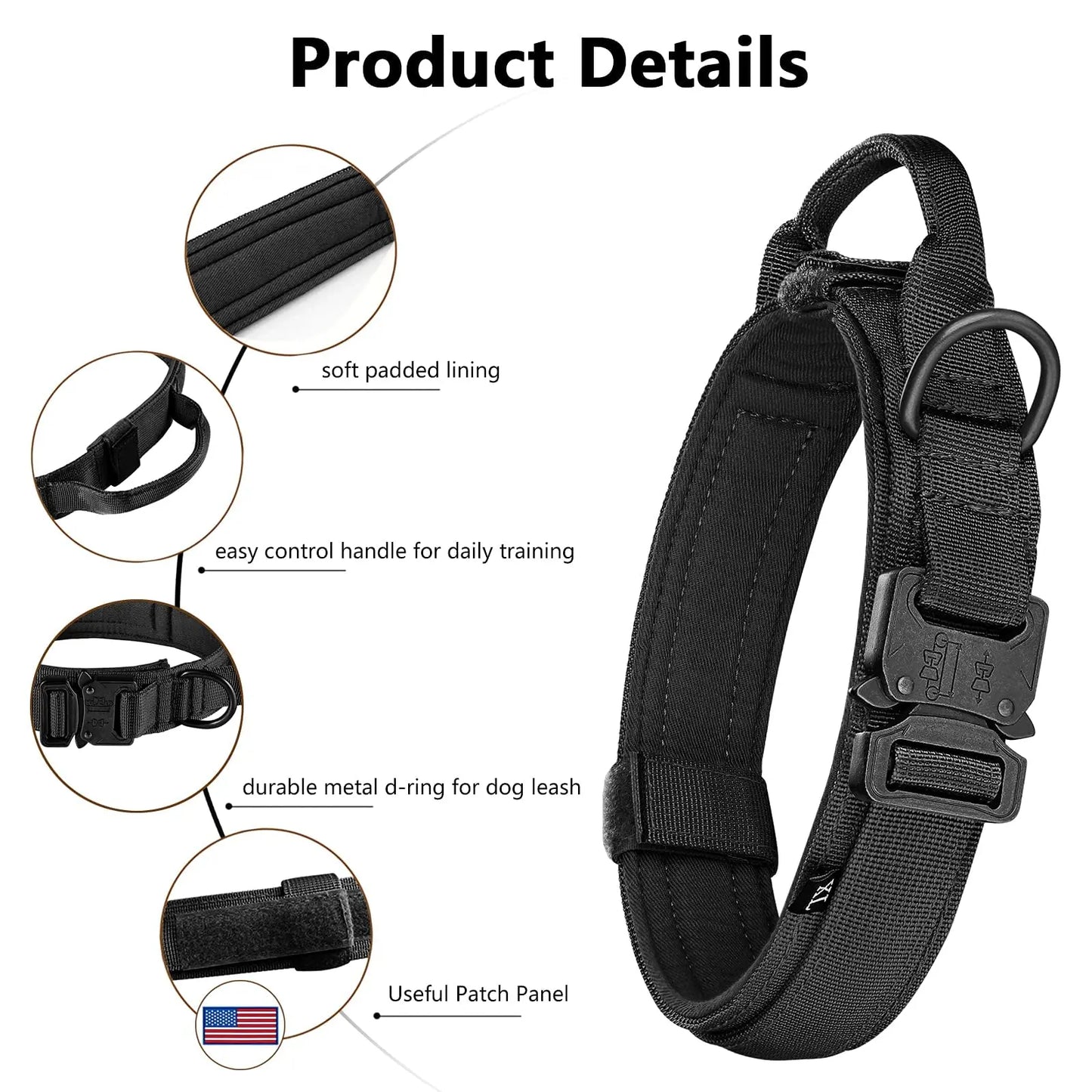 PETRAVEL Tactical Dog Harness With Molle Pouches For Training