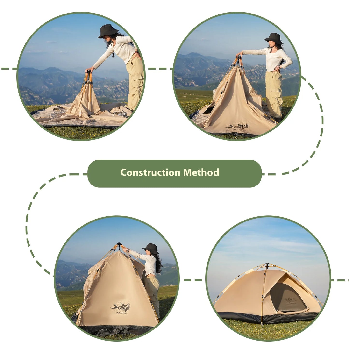 Pakicetus Instant Portable Tent Sun Rain Shelter For Beach And Camping