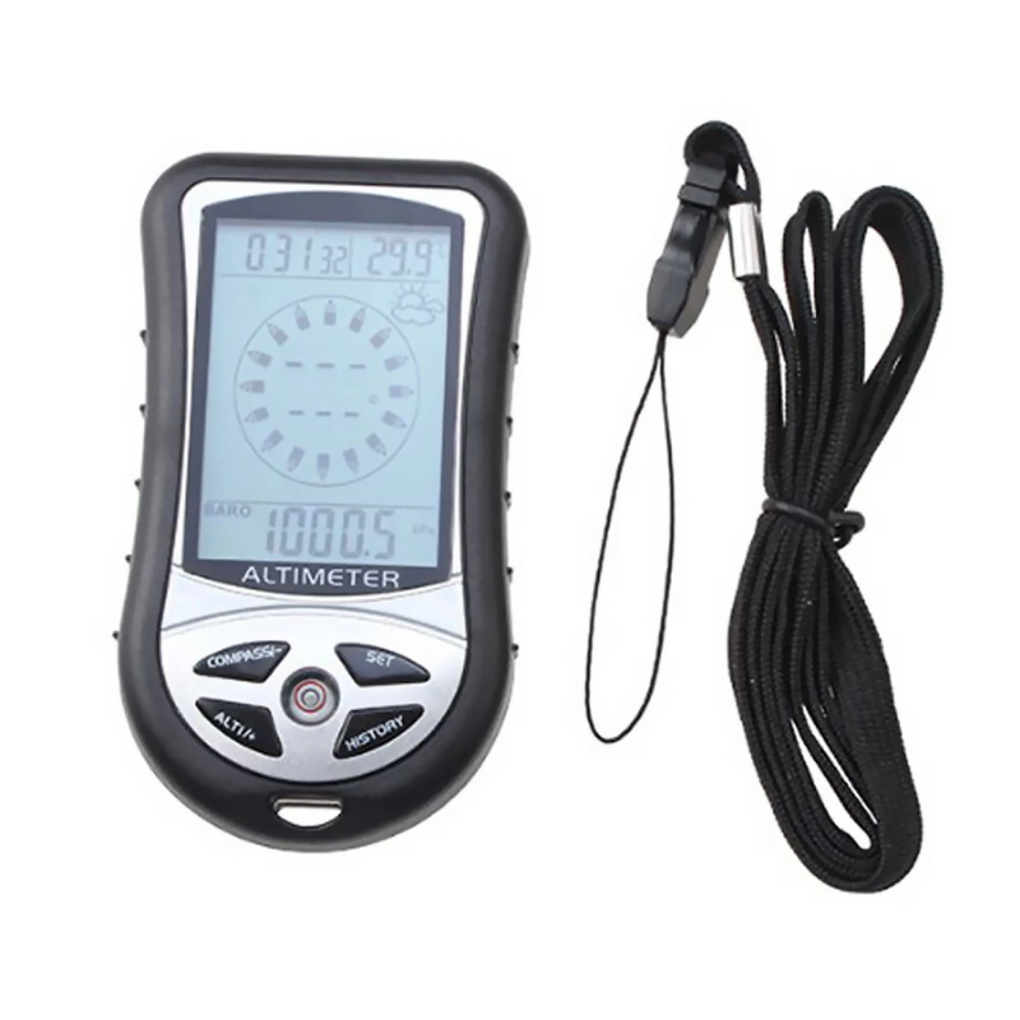 8-In-1 Handheld Digital Altimeter Compass Thermometer With Backlight