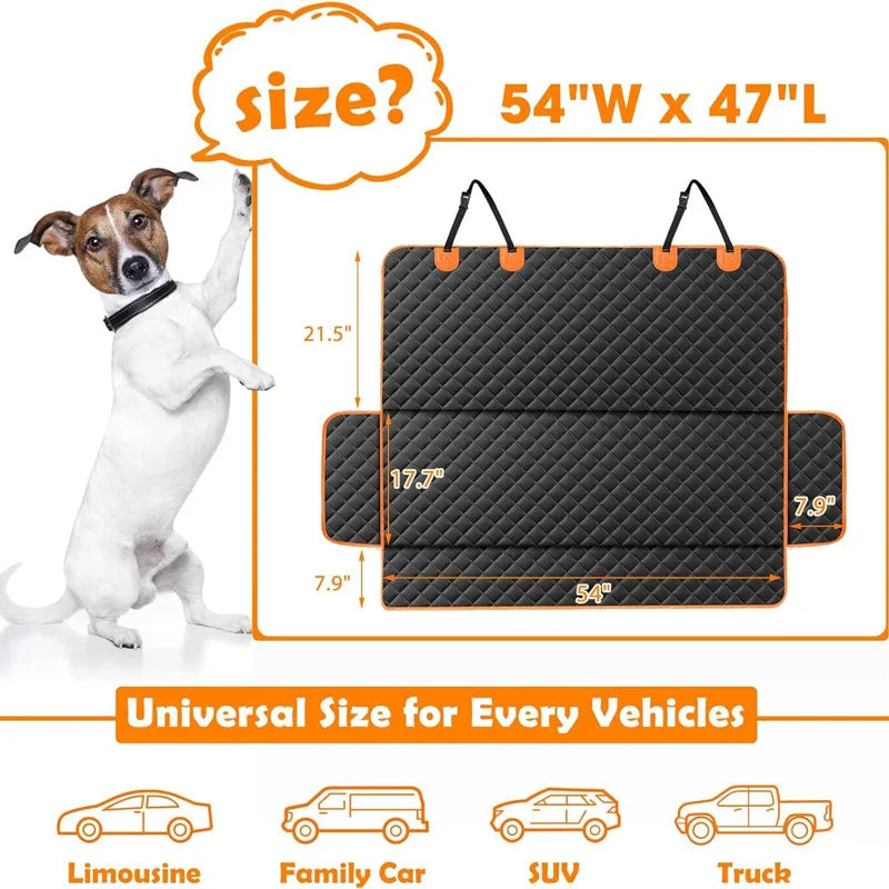 Dog Car Seat Cover Waterproof Travel Hammock For Back Seat