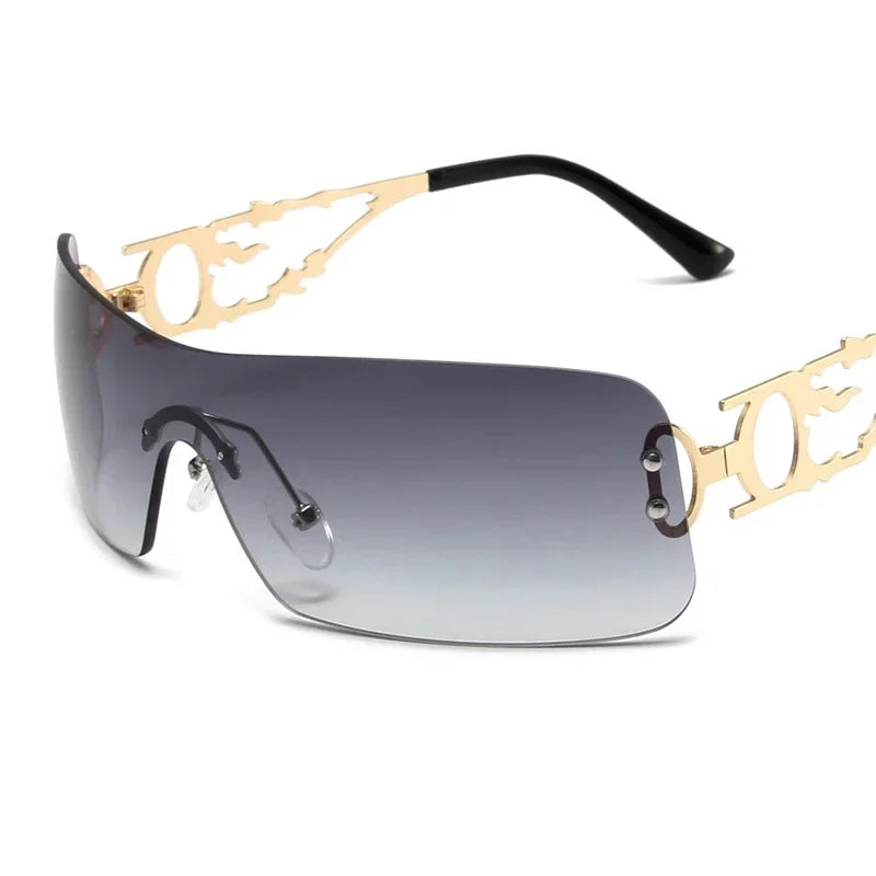 KEDEFAG Rimless Sunglasses UV400 For Women And Men