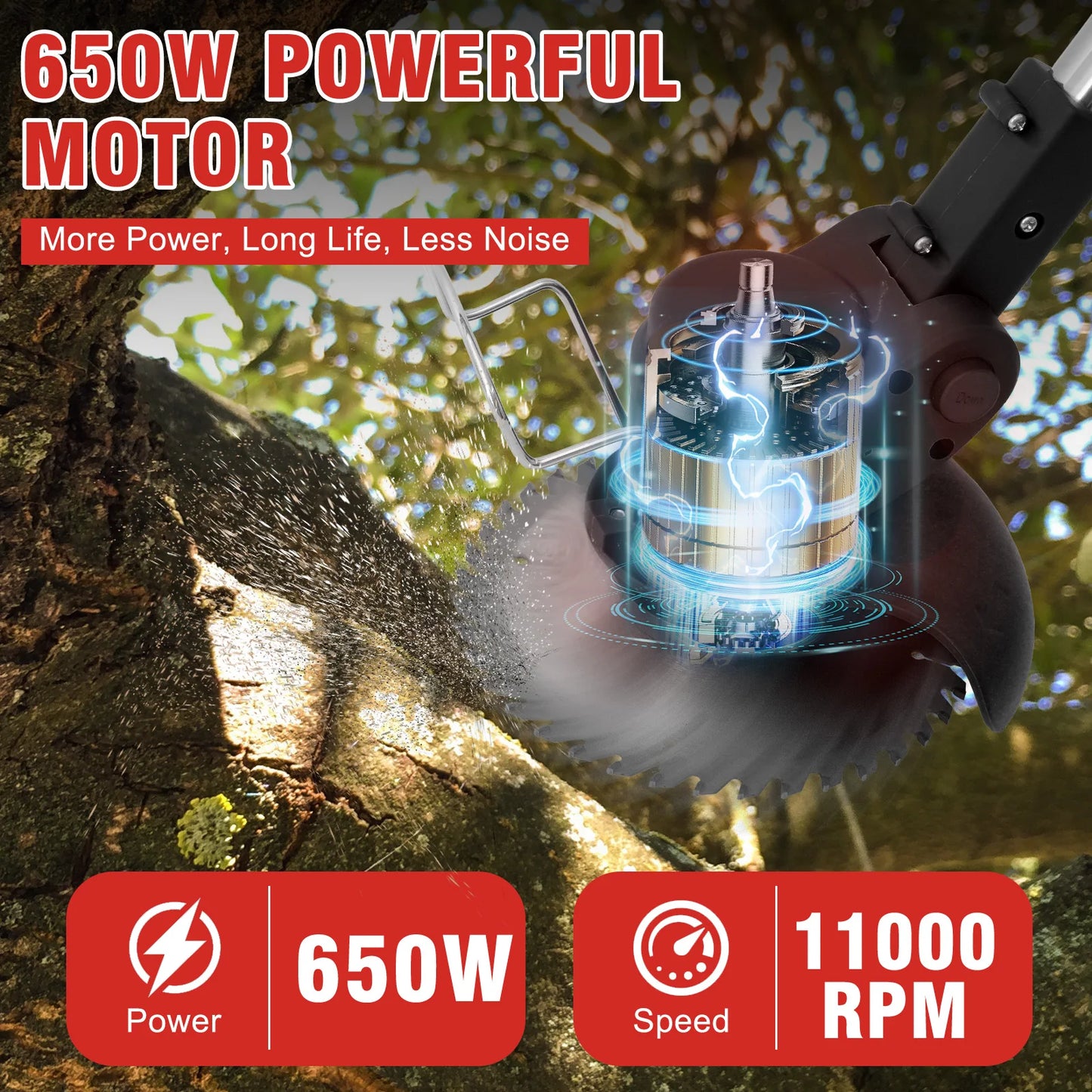 21V Cordless Grass Trimmer 3in1 With Batteries And Charger