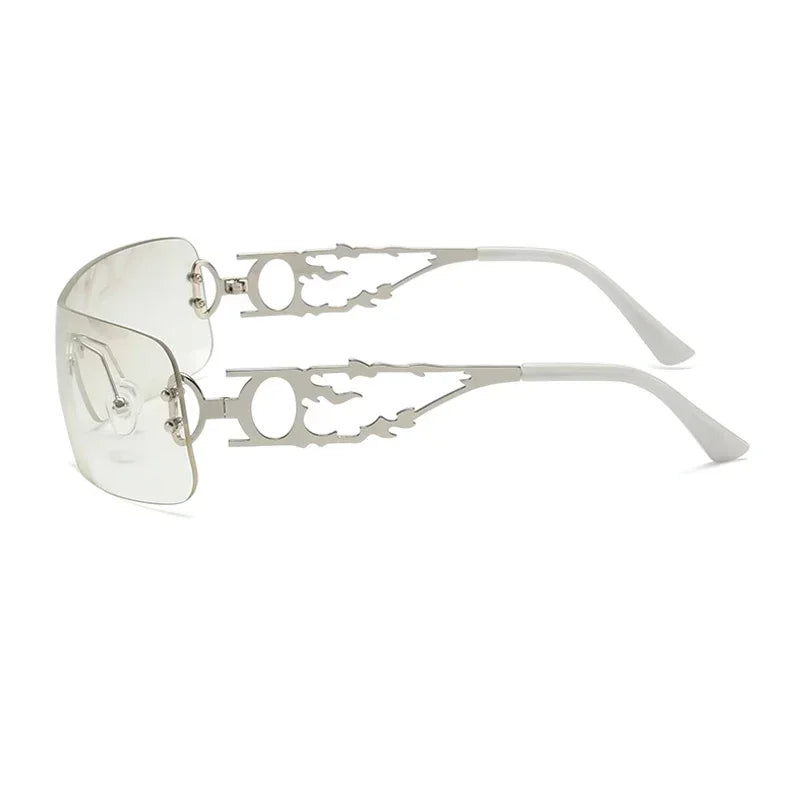 KEDEFAG Rimless Sunglasses UV400 For Women And Men