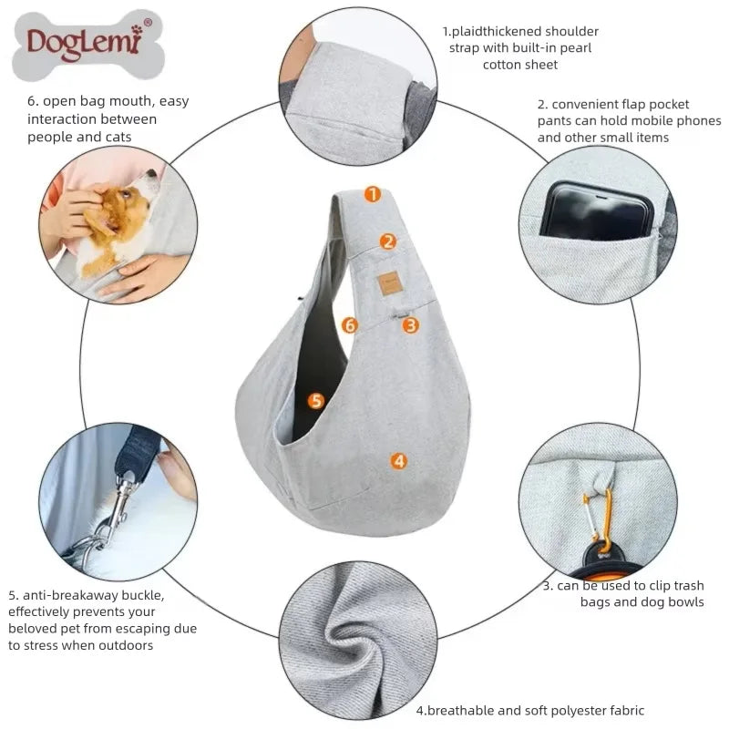 Pet Dog Cat Adjustable Carrier Bag Outdoor Travel Shoulder Sling