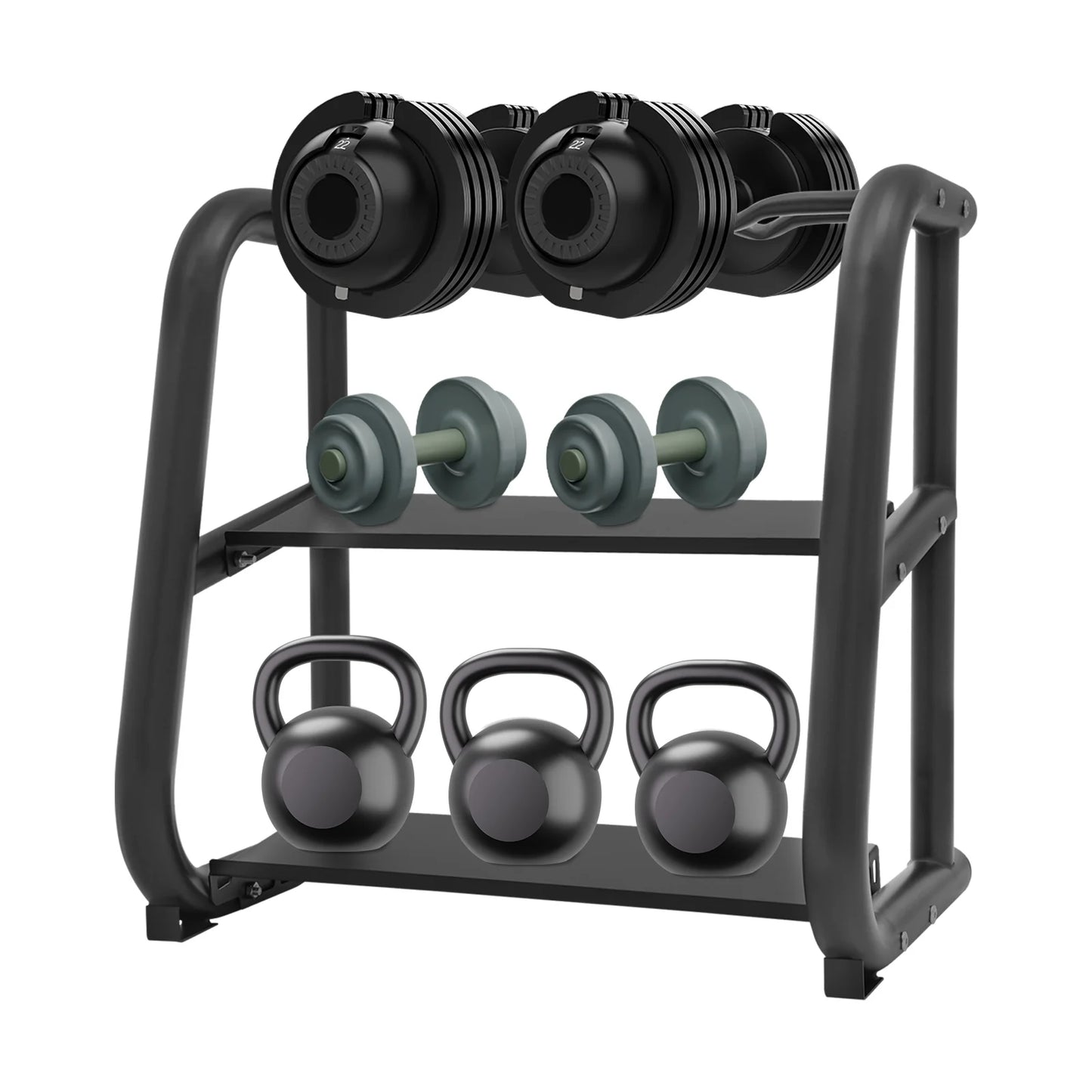 Kettlebell And Dumbbell Storage Rack 220lbs Capacity