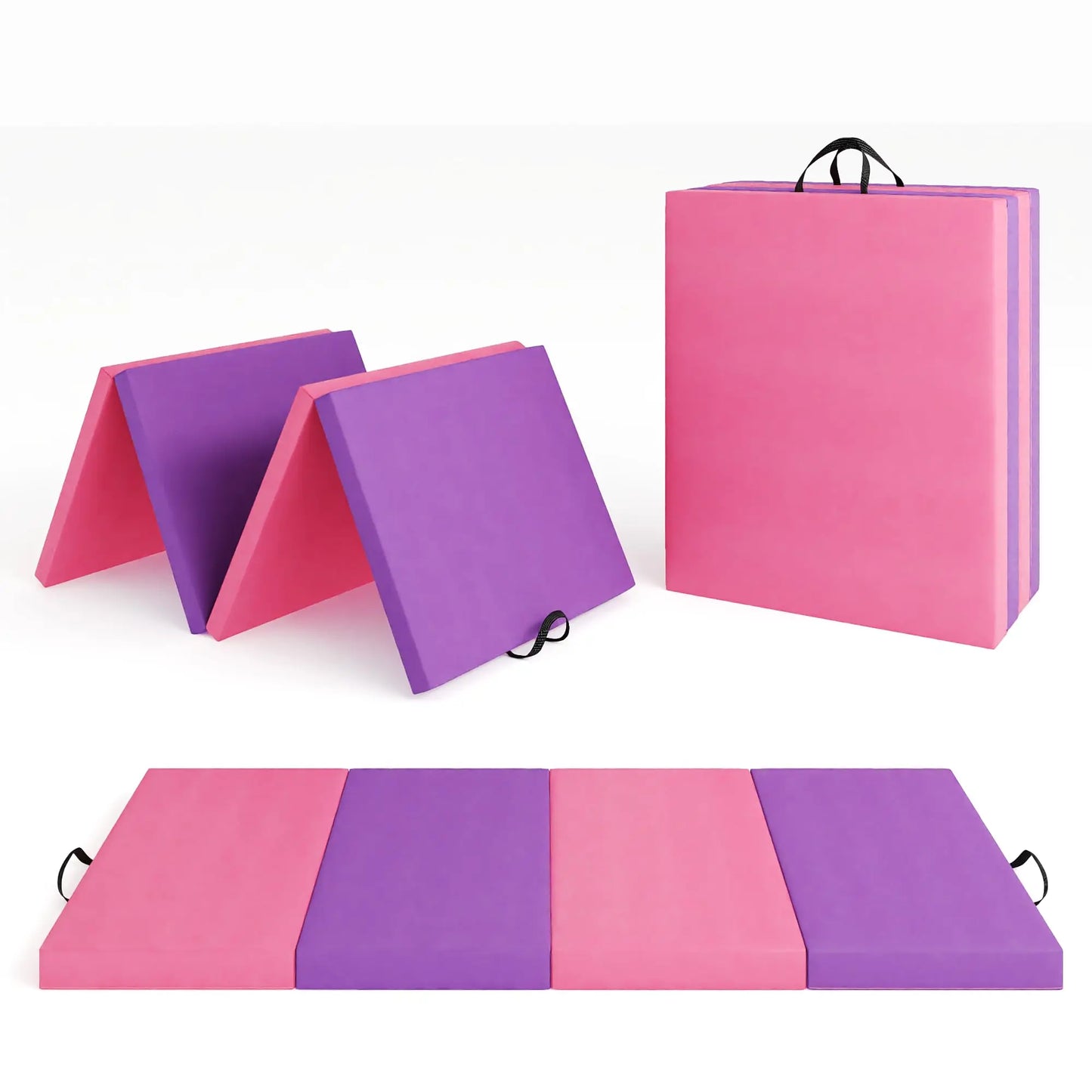 HiMISS 4-5 Fold Gymnastics Tumbling Mat For Yoga Pilates Aerobics