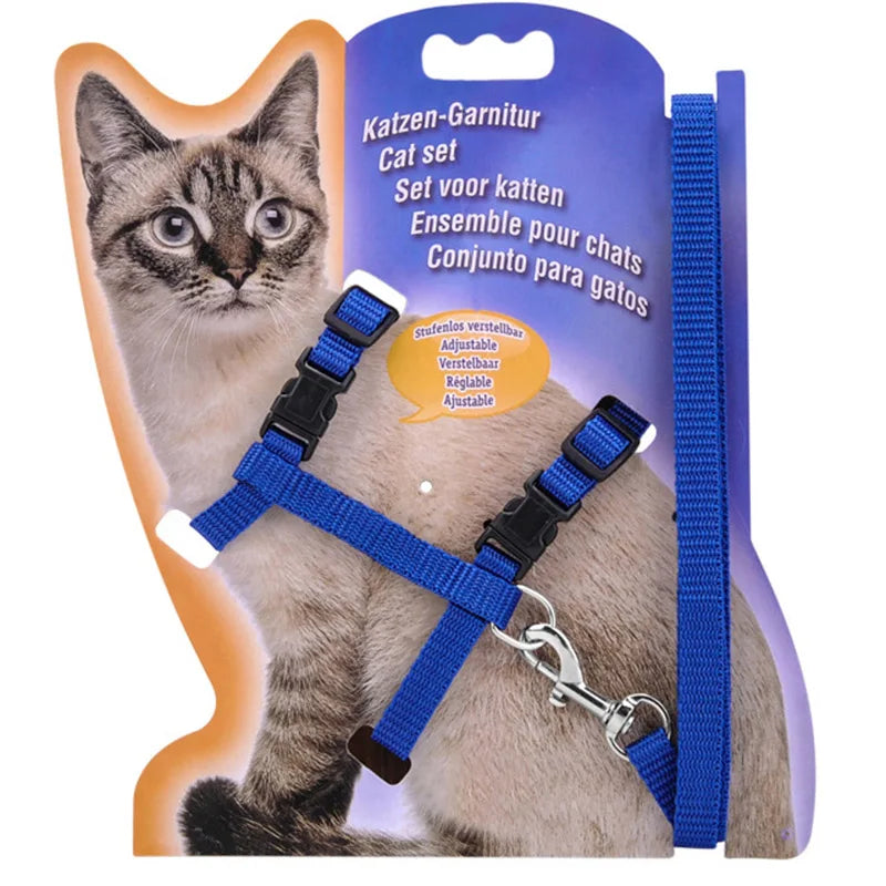 XLeiPet Adjustable Cat Collar Harness Set For Pets