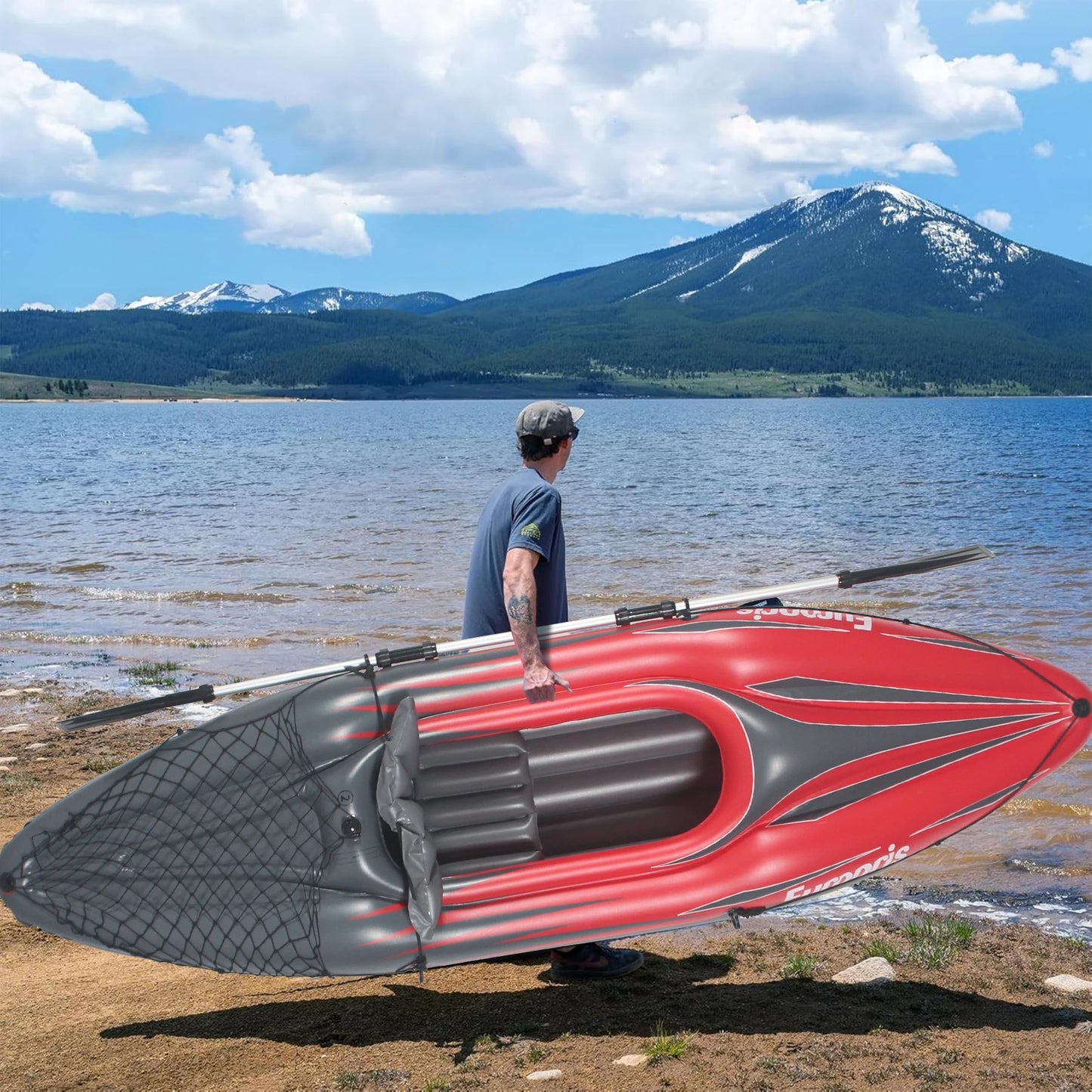 HHSJZWCY Inflatable Kayak Fishing Boat For One Person With Paddles