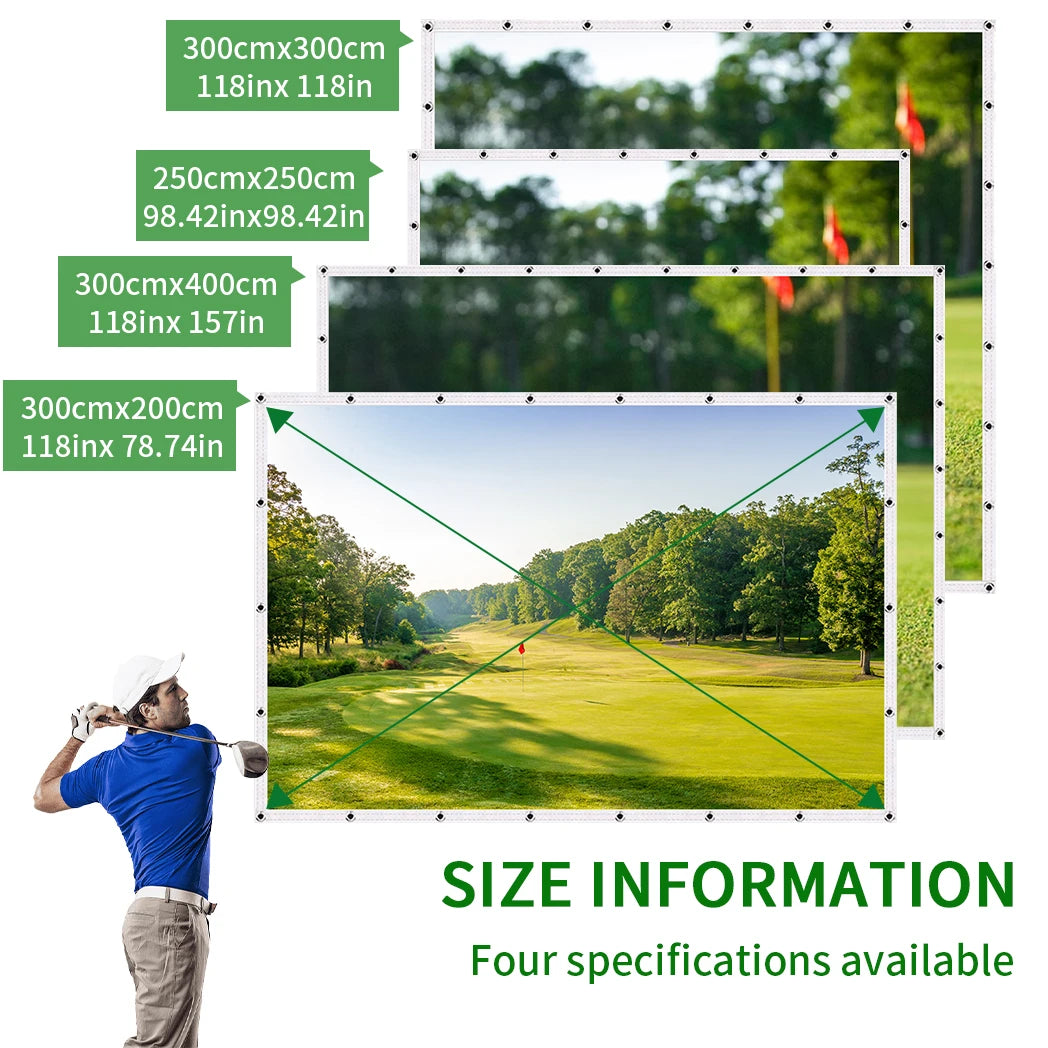 Caiton Golf Impact Screen Silent HD Indoor Outdoor Training