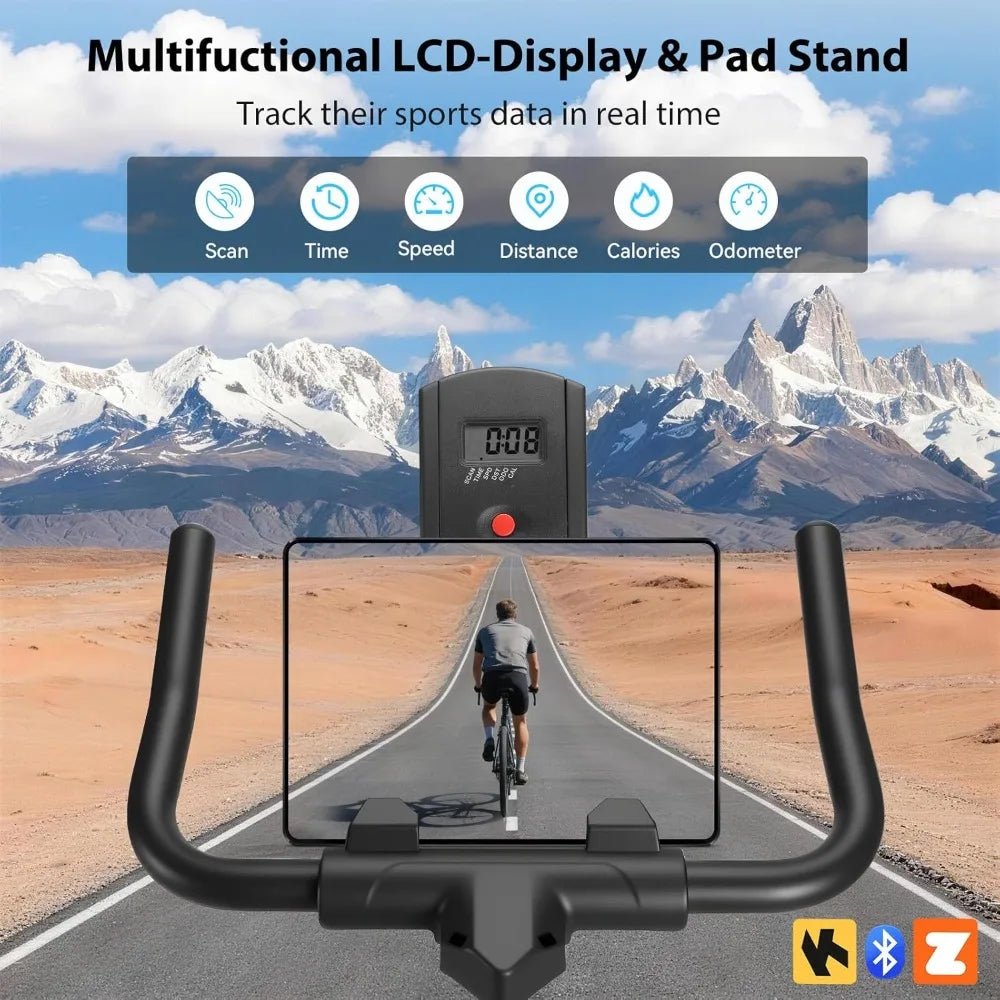 Magnetic Stationary Exercise Bike With App Sync And Adjustable Seat