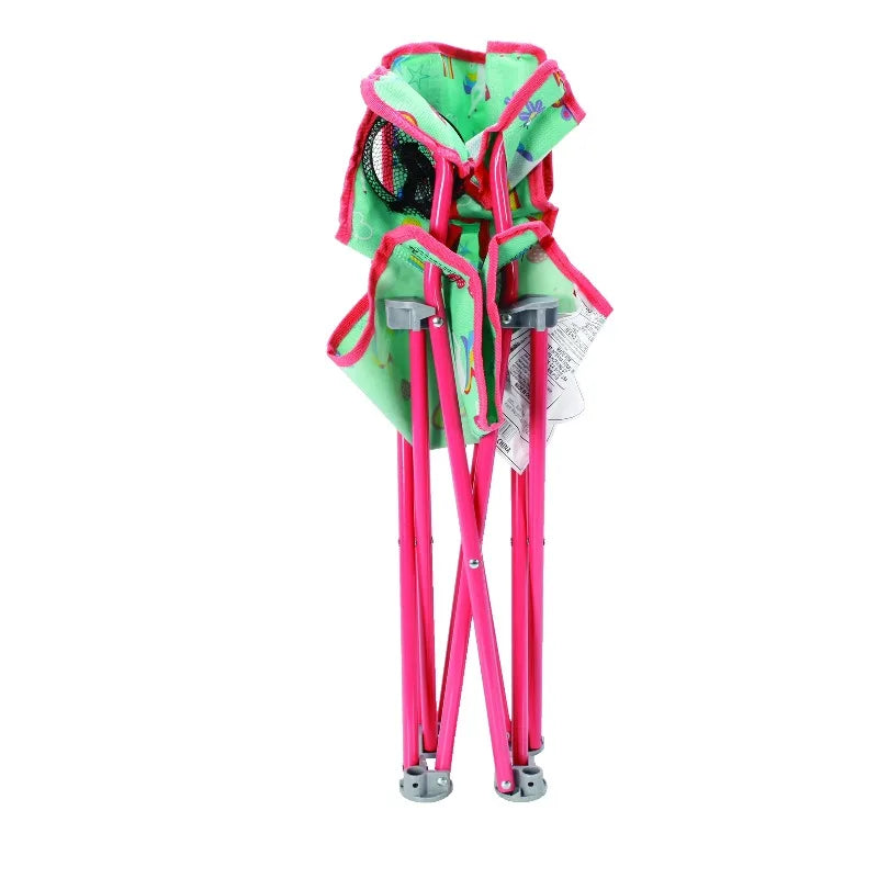 Kids Folding Camp Chair With Safety Lock Unicorn Print Capacity