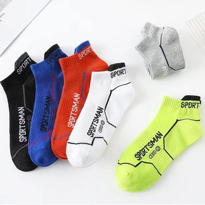 ZYCSNH Mens Breathable Cotton Ankle Socks Summer Sports